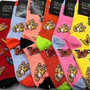Women's Socks Butterfly Butterflies Bright Colors